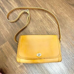 Coach Tan Leather Crossbody Bag